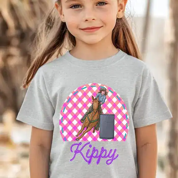 Barrel Racer - Half 2 Gingham