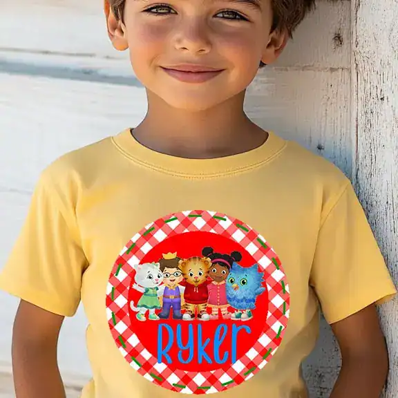 Daniel Tiger - solid Gingham