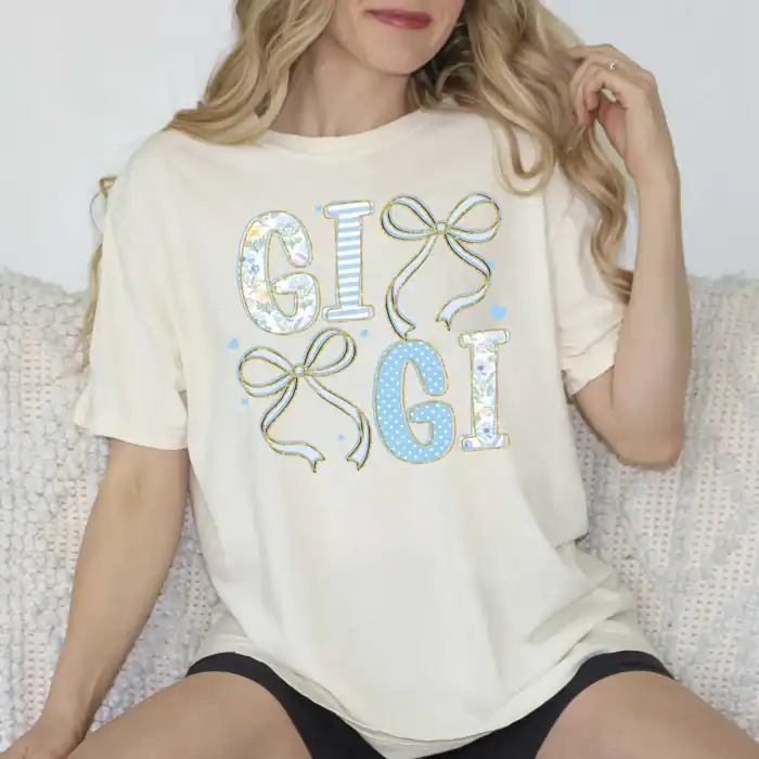 Grandmillenial Bow Blue Gigi Ivory