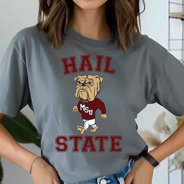 HAIL WITH state underneath Varsity Tee
