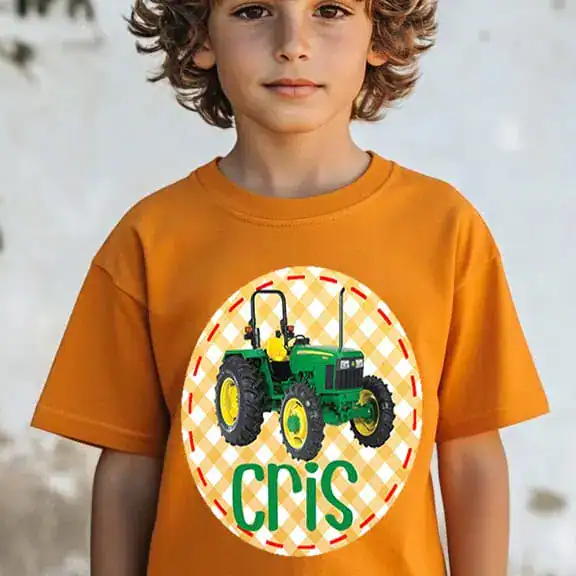 JOHN DEERE TRACTOR Gingham