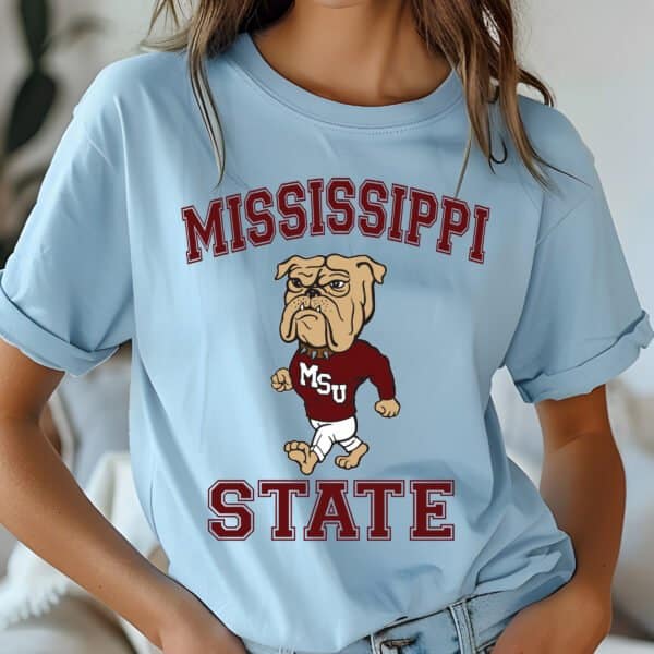 Mississippi WITH state underneath Varsity Tee