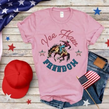 Rustic Yee Haw Freedom - Distressed
