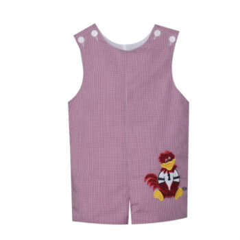 Garnet-Black Shortall with Applique