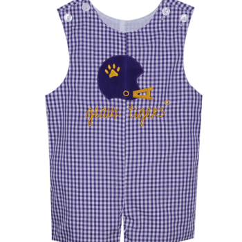Helmet Applique Shortall - Purple-Gold